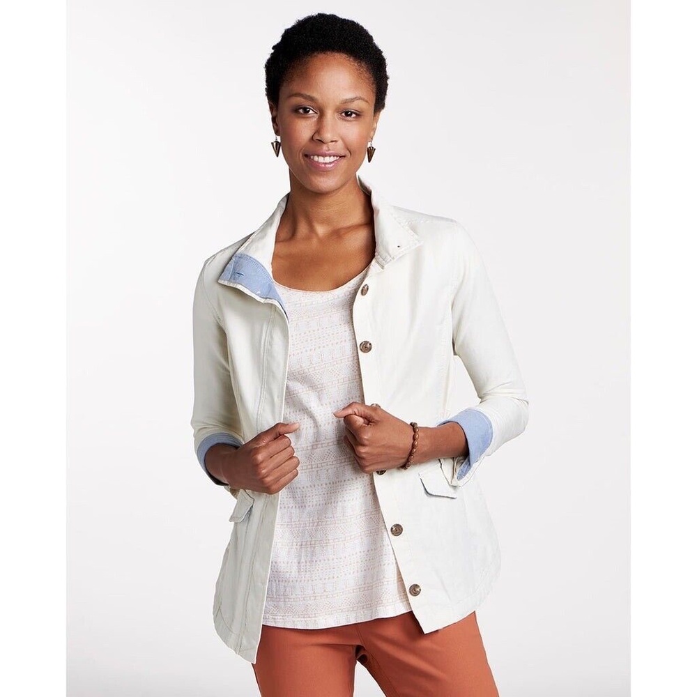 NWT Toad & Co Women's XS Dusk Jacket Linen Hemp Blend Button Up Spring Collared